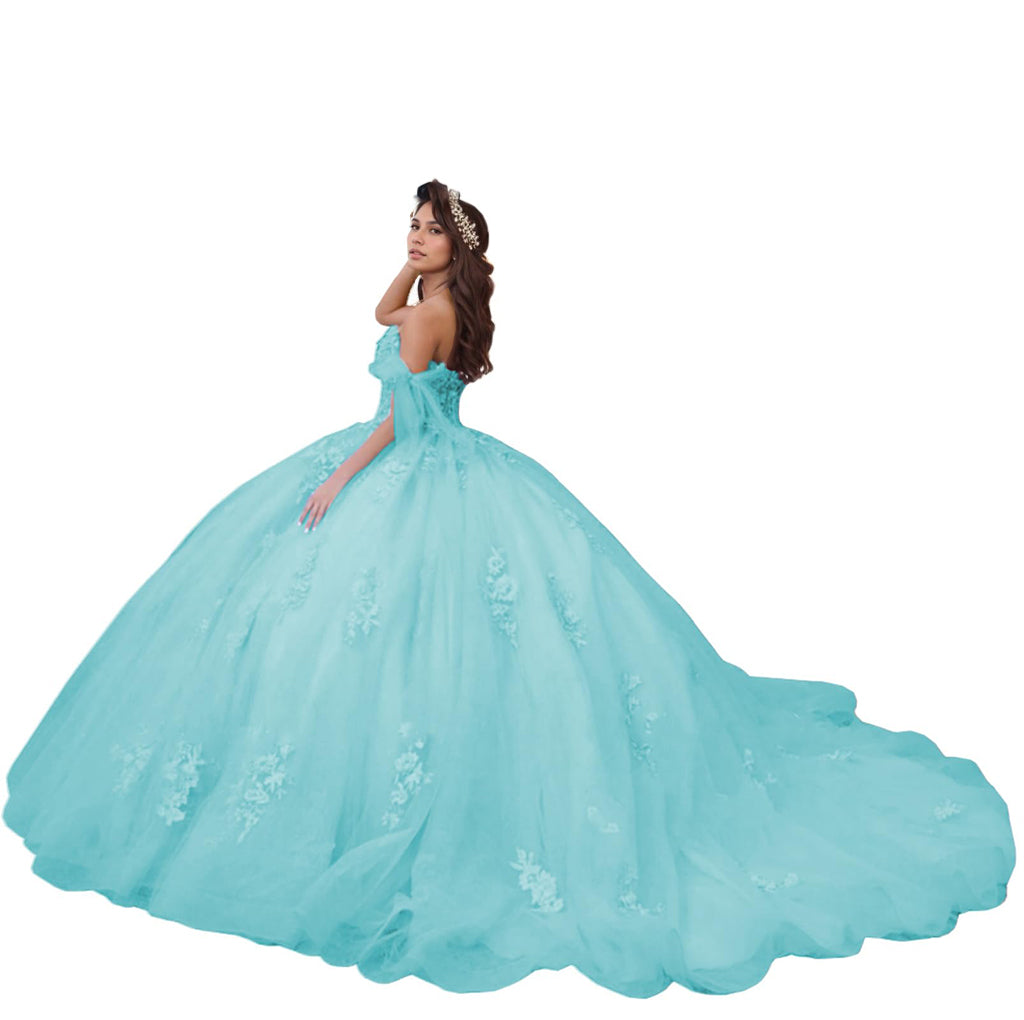 2025 Spring-Summer Off Shoulder Quinceanera Dresses Long Sweet 16 Dresses Homecoming Dress Tulle Lace Appliques Ball Gown