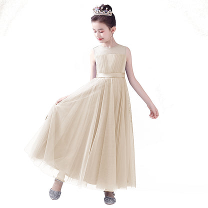 Flower Girl Dresses Junior Bridesmaid Wedding Formal Kids Girls' Special Occasion Princess Dress Tulle Full Length