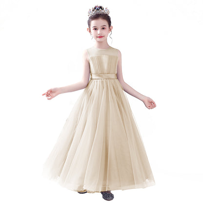 Flower Girl Dresses Junior Bridesmaid Wedding Formal Kids Girls' Special Occasion Princess Dress Tulle Full Length