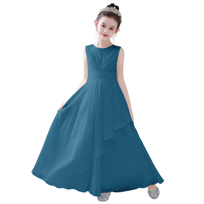 Chiffon Flower Girl Dresses Wedding Junior Bridesmaid Evening Party Dress Girls Formal Gown Princess Pageant Dress