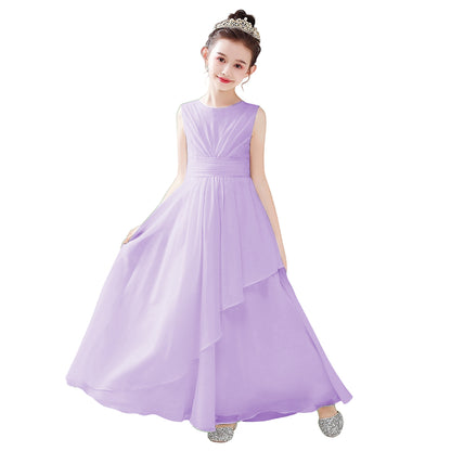 Chiffon Flower Girl Dresses Wedding Junior Bridesmaid Evening Party Dress Girls Formal Gown Princess Pageant Dress