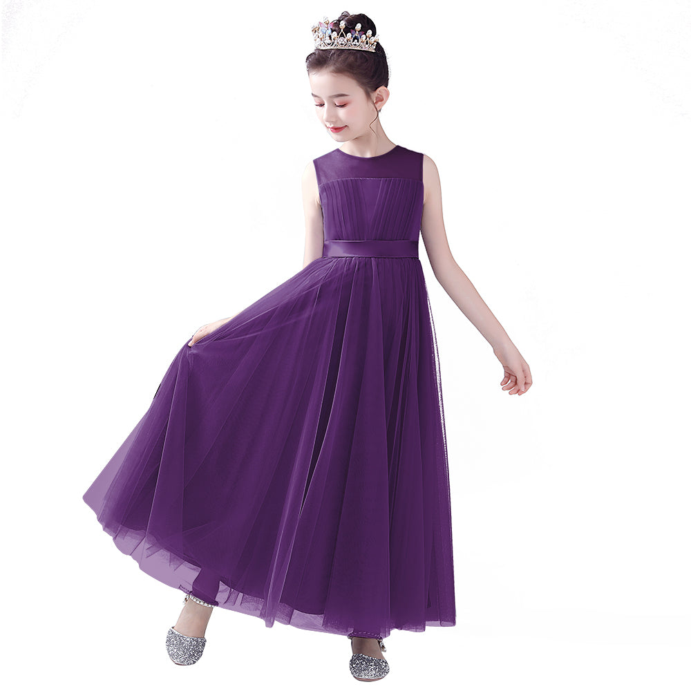 Flower Girl Dresses Junior Bridesmaid Wedding Formal Kids Girls' Special Occasion Princess Dress Tulle Full Length