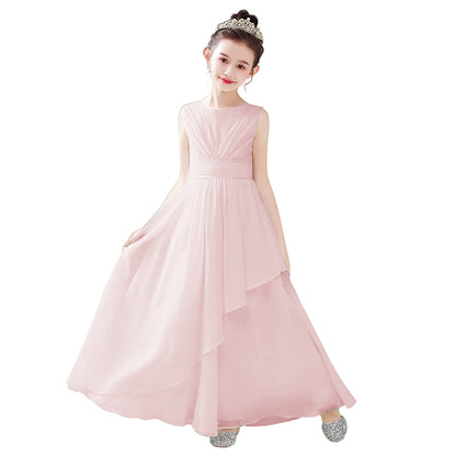 Chiffon Flower Girl Dresses Wedding Junior Bridesmaid Evening Party Dress Girls Formal Gown Princess Pageant Dress