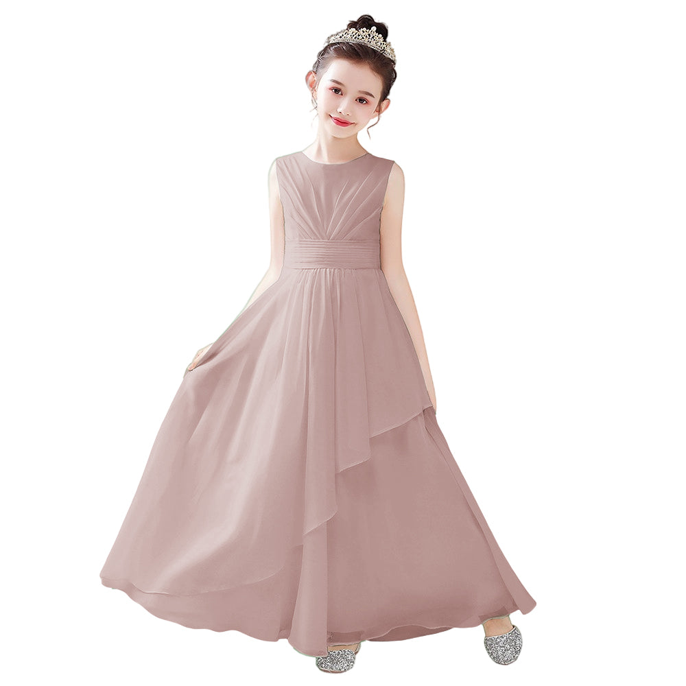 Chiffon Flower Girl Dresses Wedding Junior Bridesmaid Evening Party Dress Girls Formal Gown Princess Pageant Dress