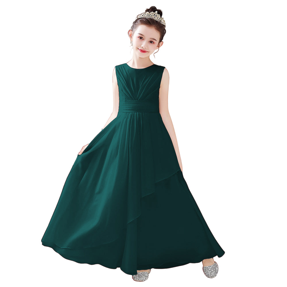 Chiffon Flower Girl Dresses Wedding Junior Bridesmaid Evening Party Dress Girls Formal Gown Princess Pageant Dress