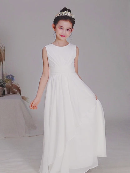 Chiffon Flower Girl Dresses Wedding Junior Bridesmaid Evening Party Dress Girls Formal Gown Princess Pageant Dress