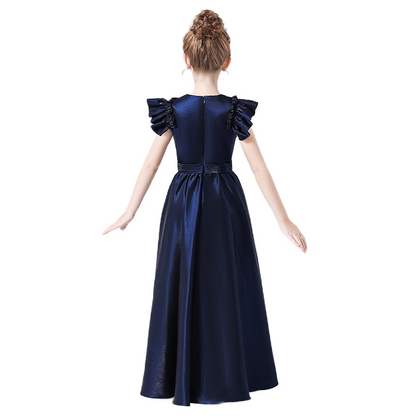 Junior Formal Dresses For Special Occasion Evening Gown For Teens Navy Piano Dresses Floor Length