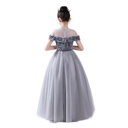 Junior Bridesmaid Dress For Wedding Teens Formal Occasion Dresses Sequin Evening Dress Full Length
