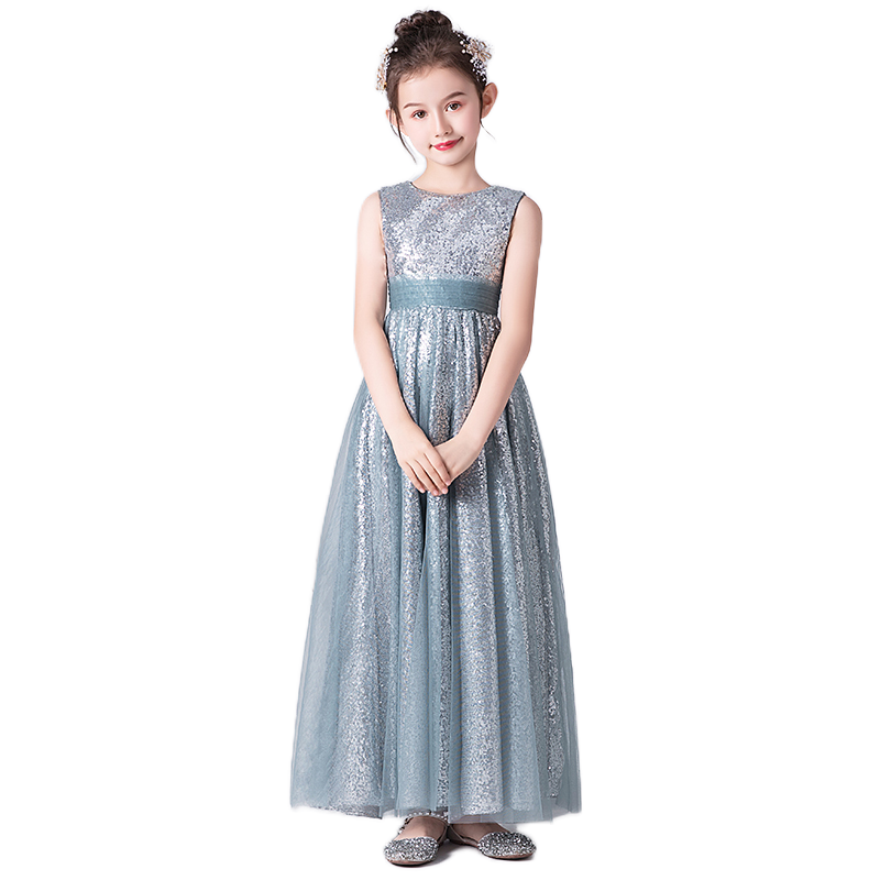 Girls Brithday Party Dresses Sequin Evening Ball Gown For Teens Tulle Princess Birthday Dress Floor Length