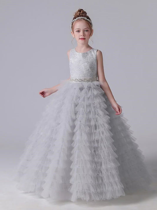 First Communion Dresses For Girls Princess Birthday Party Gown Floor Length