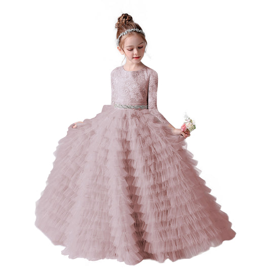 First Communion Dresses For Girls Princess Birthday Party Gown Floor Length