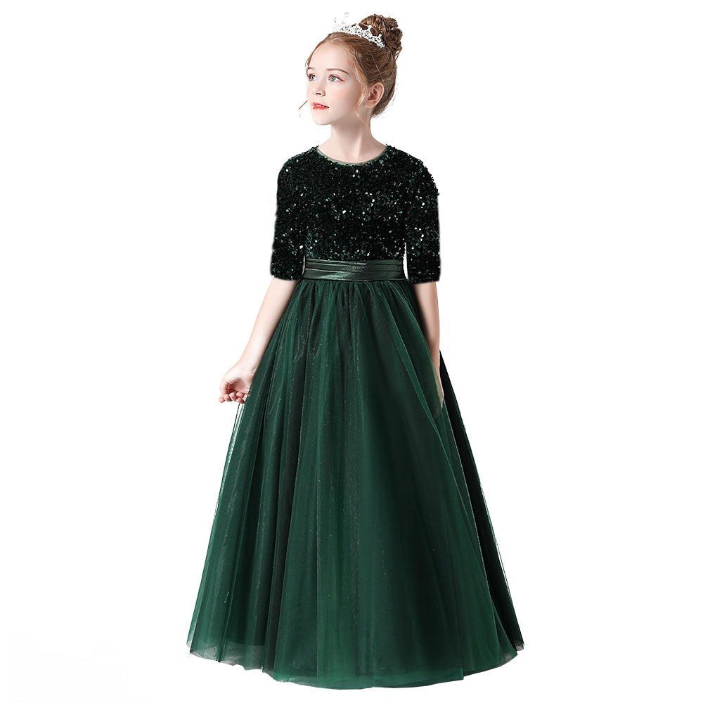 Hunter green clearance flower girl dresses