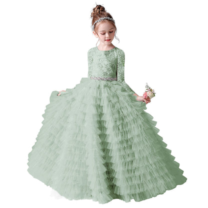 First Communion Dresses For Girls Princess Birthday Party Gown Floor Length