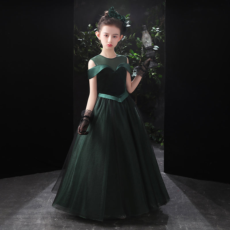 Dark green princess on sale dress