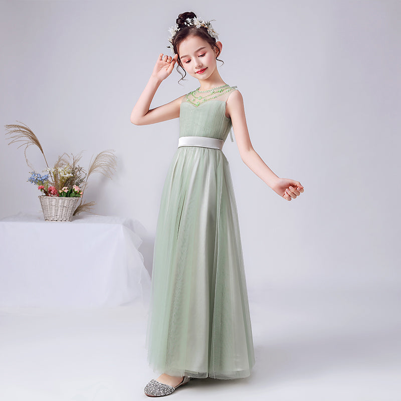 Junior bridesmaid 2024 dresses green