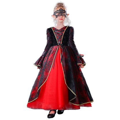 Girls Halloween Dresses Fancy Party Ball Gown Lace For Teens Girls Special Occasion Long Dress